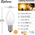 thumbnail image 2 of C7 Candelabra Led Light Bulbs, Small Night Light Bulb, 0.6 Watt Equivalent 7W Incandescent, E12 120V Lamp, Warm White 2700K Nightlight Replacement Bulb for Window Candle & Chandeliers, 5 Pack, 2 of 8