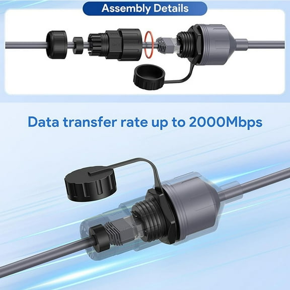 1Pc Waterproof Mini Ethernet Adapter 8 Cores Adapter For Starlink For Gen3 Boards And Routers Replacement Accessories Fangkenuo
