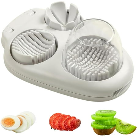 3-in-1 Egg Slicer for Hard Boiled Eggs Stainless Steel