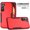 Red/Black, variant on for Galaxy S22 Case, Defender Case Compatible with Samsung Galaxy S22 Case, Hybrid Heavy Duty Military Grade Full-Body Drop Shockproof Dustproof 3-Layers Rugged Protective Cover, Red/Black