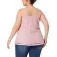 thumbnail image 3 of Unique Bargains Women's Plus Size Tops Lace Adjustable Strap Elegant Camisole, 3 of 6