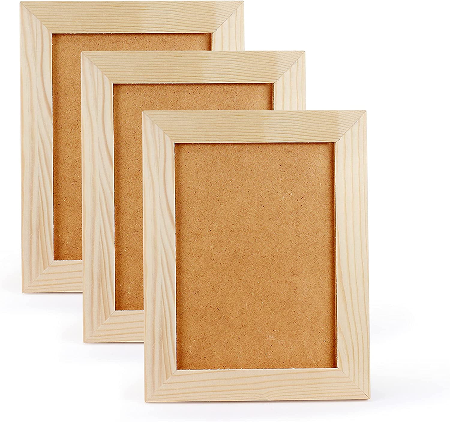 Koltose by Mash DIY Picture Frames, 4x6 Craft Frames Set, Unfinished Solid Pine Wood DIY Photo Frames, for Arts and Crafts DIY Painting Projects