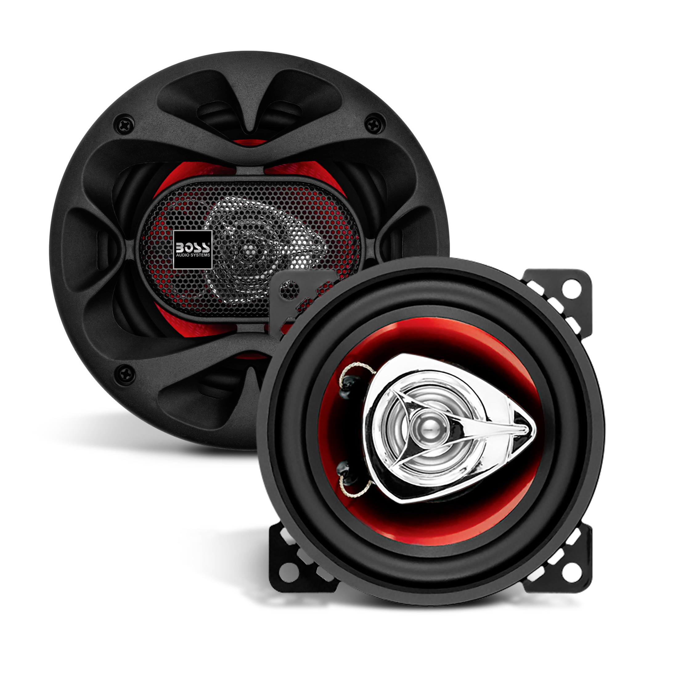BOSS Audio Systems CH4220 Chaos Series 4 Inch Car Audio Door Speakers - 200 Watts Max, 2 Way, Full Range, Coaxial, Hook Up To Stereo and Amplifier, Tweeters