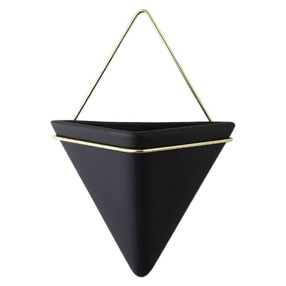 Macetero de pared Macetero Planta Flor Diamante Macetero moderno Contenedores Soporte para Negro M