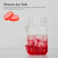 thumbnail image 5 of Reusable Lids For Bottles Covers Large Mouth Jar Wide Plastic Storage Tank Glass Red 10 Pcs, 5 of 6