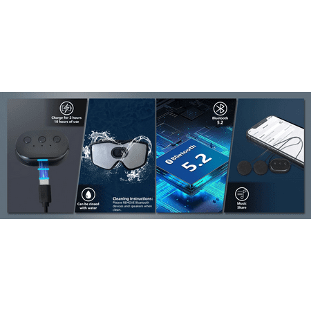 3D Bluetooth Sleep Headphone Eye Mask - Surround Music for Travel, Meditation & Sleep