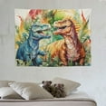 thumbnail image 4 of FUMJ Tapestry Watercolor Stegosaurus Green Floral Decorations Hand Animals Creature Wildlife Tree Nature Jungle Wall Tapestry Beach Tapestry for Bedroom Decor, 4 of 7