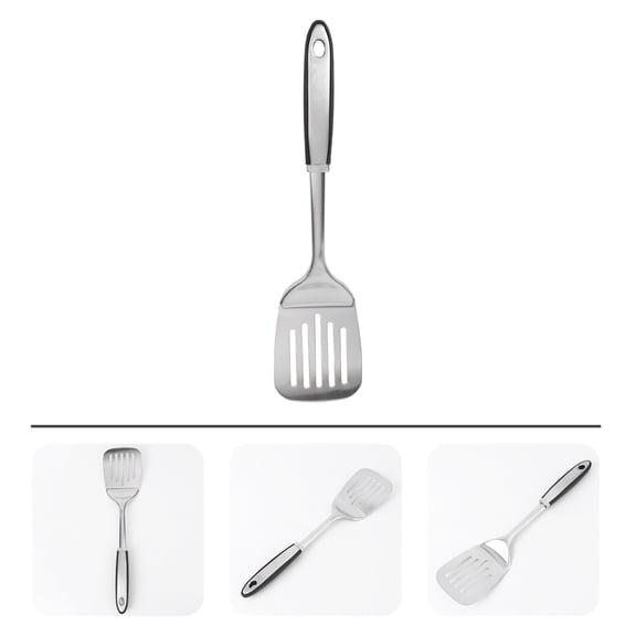 PENIKOKO Metal Slotted Turner Spatula for Non-Stick Cookware, Kitchen Cooking Utensil, 1 Piece