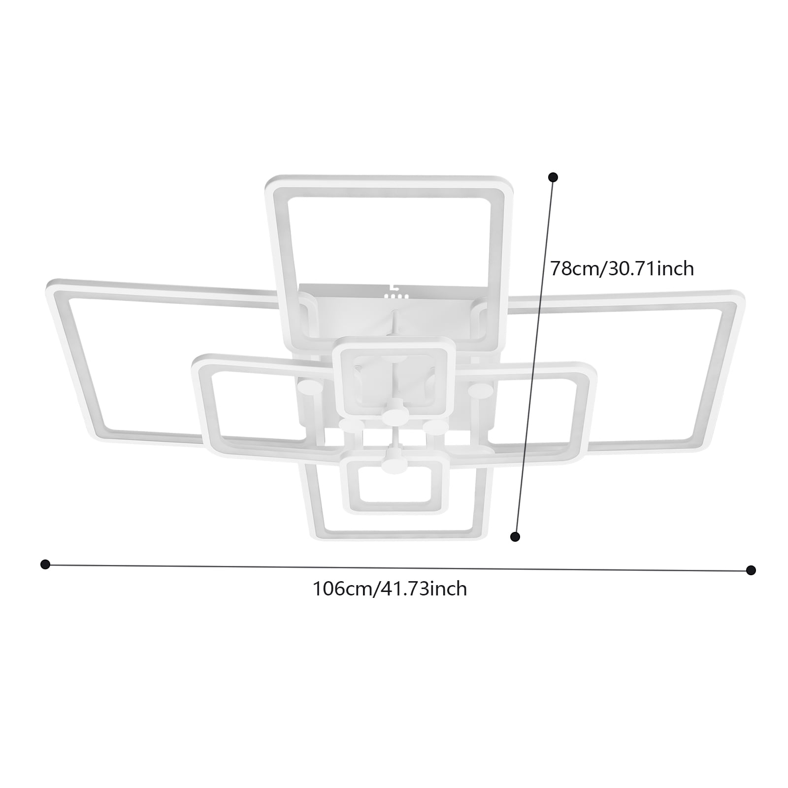 8-Head Ceiling Light LED Ceiling Light with Remote Control Dimming Ceiling Light for Bedrooms, Living Rooms