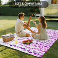 thumbnail image 4 of Purple Outdoor Rug for Patio/Deck/Porch, Non-Slip Large Area Rug 4 x 6 Ft, Polka Dots Watercolor Abstract Art Indoor Outdoor Rugs Washable Area Rugs, Reversible Camping Rug Carpet Runner, 4 of 8