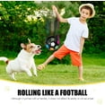 thumbnail image 3 of Dog Toy Soccer Ball with Handles, 5.11In Interactive Squeaky Floating Ball for Toss and Fetch Play, Suitable for Water Play Training and Outdoor Games, 3 of 7