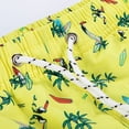 thumbnail image 4 of Pantalones cortos de playa para hombre Diseño con cordón Estampado de leopardo Poliéster 2 bolsillos laterales inclinados Quinto pantalón Pantalones cortos para verano Amarillo S, 4 of 7
