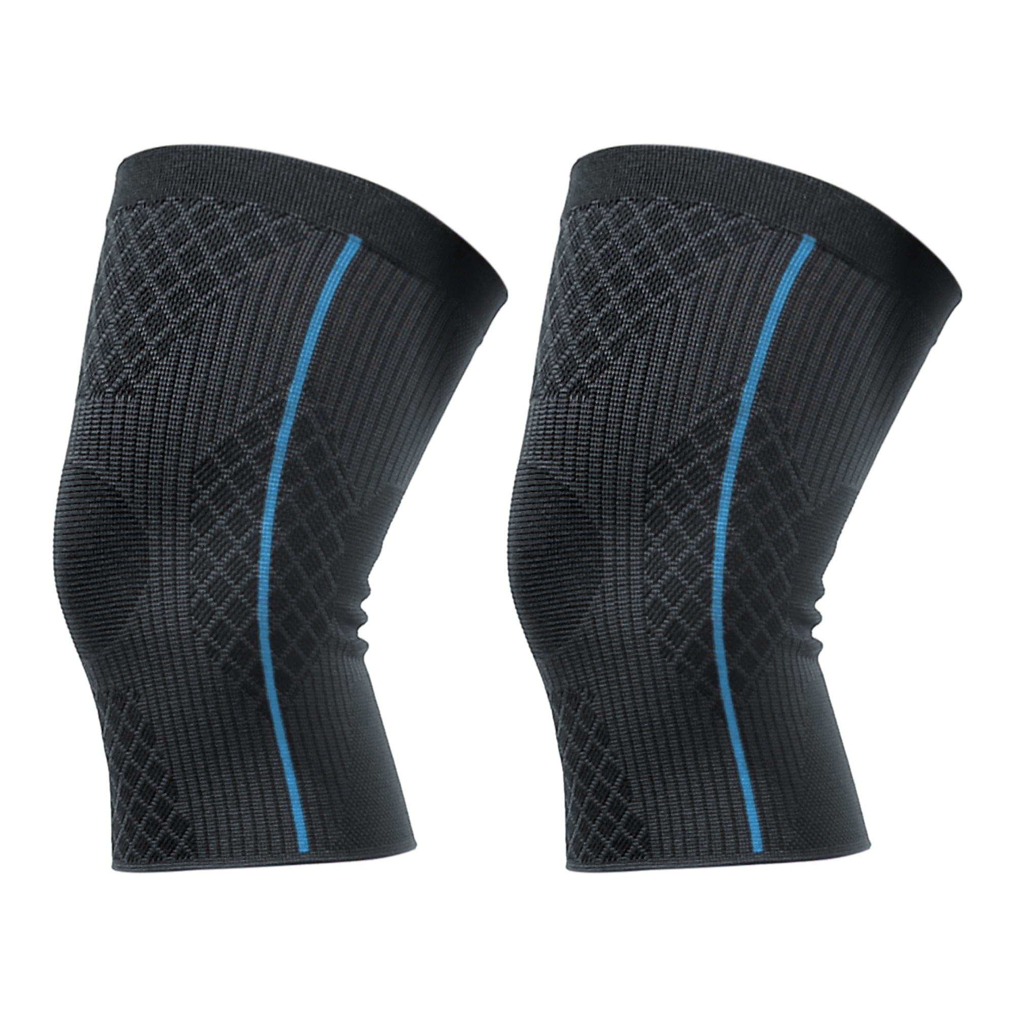 Vocoste 2pcs Knee Sleeves Knee Brace Knee Support Brace for Women Men Nylon Black Blue Size M