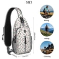 thumbnail image 5 of Sling Backpack,White Christmas Tree and Ornament Pattern Crossbody Bag with Water Bottle Holder,Waterproof Sling Bag for Men/Women with Chest Phone Holder for Hiking,Travel, 5 of 6