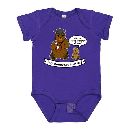 

Inktastic I m So Very Proud of You-My Daddy Graduated Bears Gift Baby Boy or Baby Girl Bodysuit