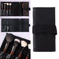 thumbnail image 3 of Bolsa con correa para cinturón, plegable, portátil, de cuero PU, con ruedas, organizador de almacenamiento negro Yuyangstore bolsas de pincel de maquillaje, 3 of 8