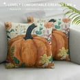 thumbnail image 3 of JEUXUS Fall Pillow Covers Autumn Watercolor Orange Pumpkin Leaves Print Decorative Throw Pillows Outdoor Cushion Cover Thanksgiving Farmhouse Pillow Case for Sofa Bed Living Room Decor, 3 of 5