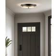 thumbnail image 3 of Kira Home Hermosa 14" Integrated LED Ceiling Light, 24W Dimmable 3000K Light, Wood Grain Metal, Smoked Birch, Oil Rubbed, 3 of 8
