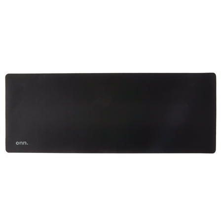 onn. Desktop Mouse Mat, Black, 32"x12"