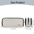 thumbnail image 3 of ​​GiLiling Pencil Case Handheld 3 Compartments Black Dots Design Large Storage Canvas Pen Bag Portable Organizer Utility Container Professional Accessory Case Writing Tools Manager​​, 3 of 9