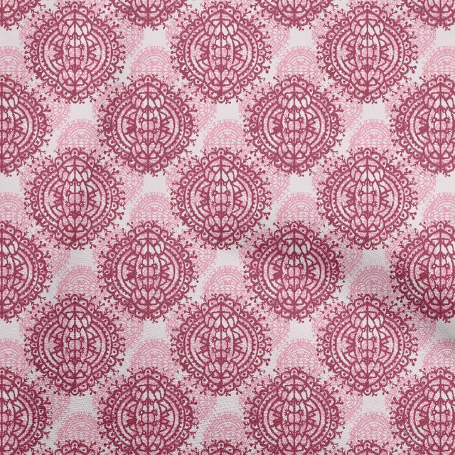 oneOone Cotton Cambric Magenta Fabric Asian Block Sewing Craft Projects Fabric Prints By Yard 42 Inch Wide