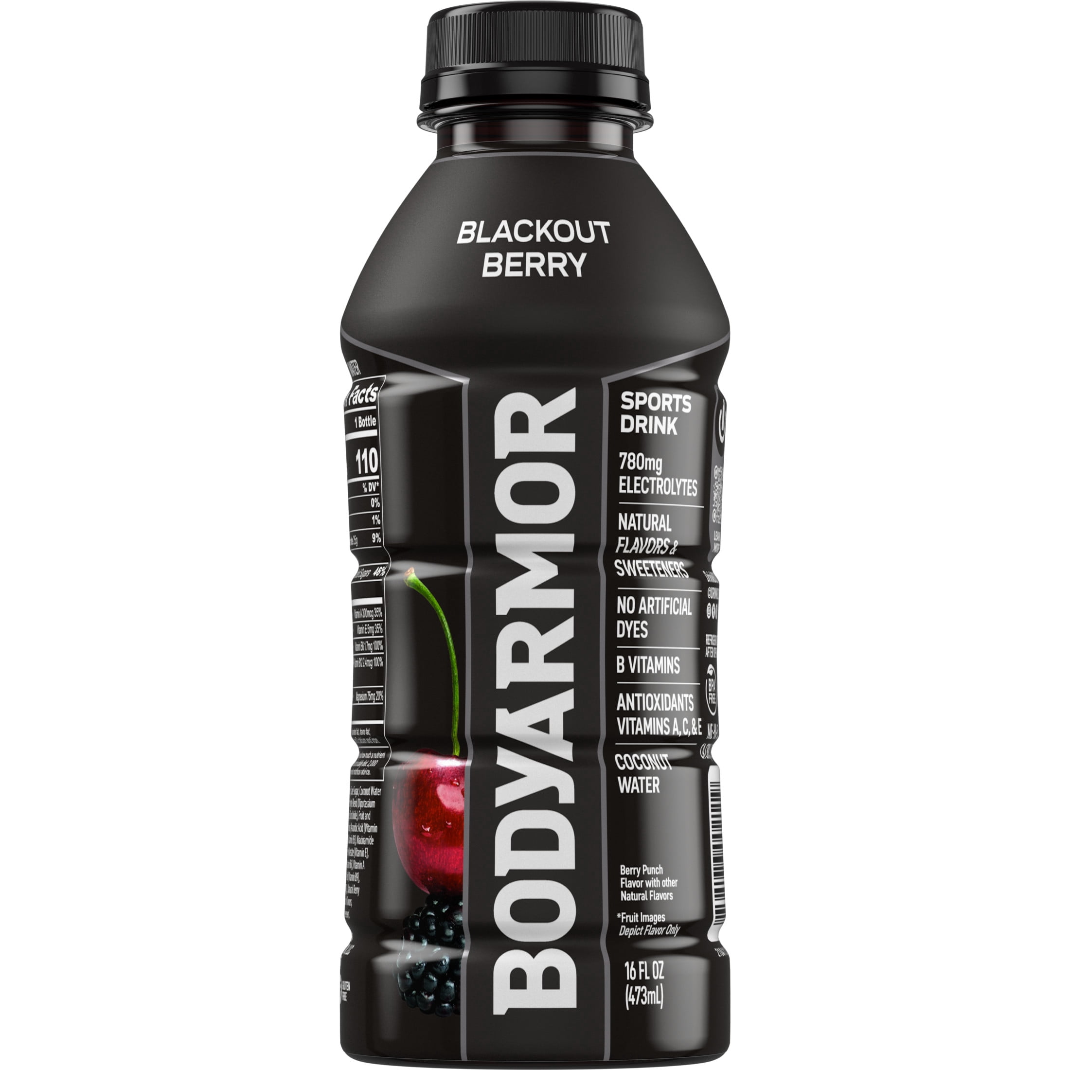 BODYARMOR Blackout Berry Electrolyte Sports Drink, 16 fl oz Bottle
