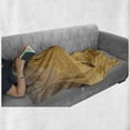 thumbnail image 6 of Egyptian Print Soft Flannel Fleece Throw Blanket, Sphinx Face Other Pyramids in Egypt Old Historical Monument, Cozy Plush for Indoor and Outdoor Use, 70" x 90", Amber Sand Brown, by Ambesonne, 6 of 6