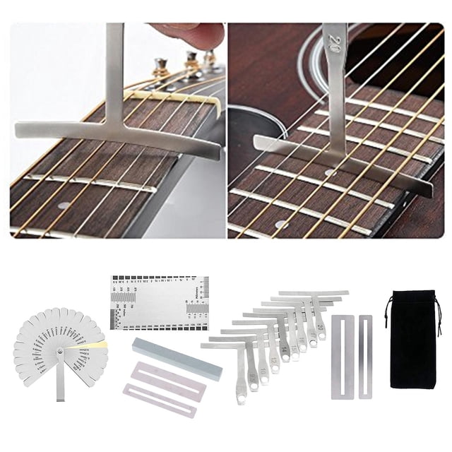 Guitarra Luthier de herramientas Cuerda Acción Regla Calibre Calibrador de 1 shamjiam Calibrador de medición de Luthier