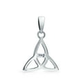 thumbnail image 2 of Bling Jewelry Womens Small Trinity Viking Love Knot Celtic Triquetra Pendant Necklace Sterling Silver, 2 of 4