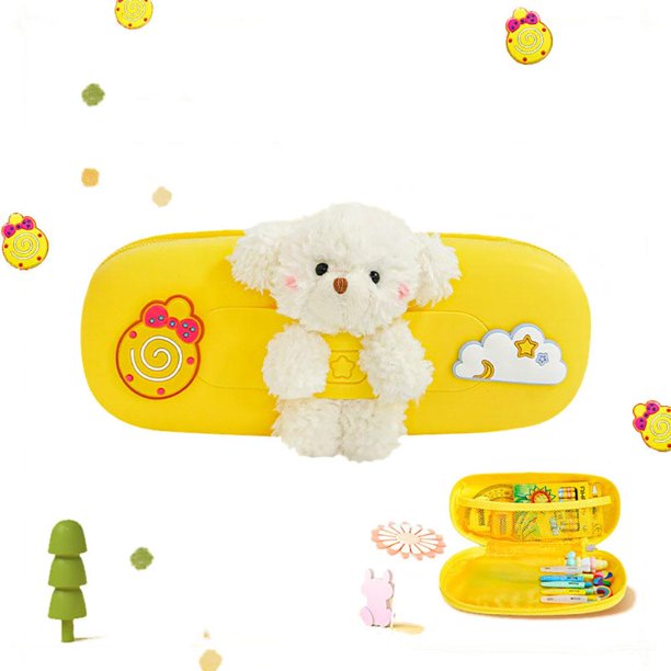 Estuche De Lápices De Silicona, Papelería De Dibujos Animados, Muñeco De Peluche, Caja De Almacenamiento De Animales Para Oficina, Escuela, Estudiantes, Niñas Y Niños Kearding EL017854-04
