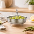 thumbnail image 3 of Food Grade Stainless Steel Steamer with Carrying Handle, Three Leg Stand for Eggs, Vegetables and Fruits, 3 of 3