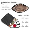thumbnail image 3 of Bolso Hobo befen de piel auténtica negra para mujer con 2 correas, 3 of 7