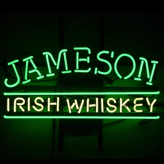 Queen Sense 20"x16" Jamesons Irish Whiskey Neon Sign Man Cave Handmade Neon Light 120JIW