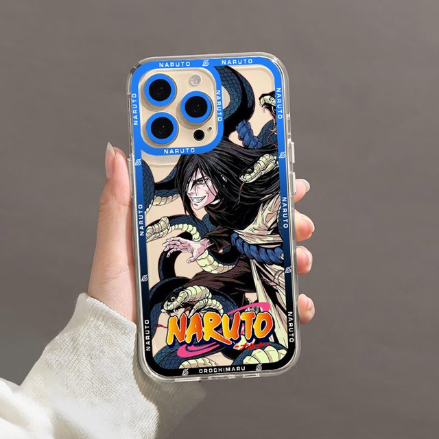 TOYS Anime Naruto Itachi Sasuke Kakashi OROCHIMARU Phone Case for iPhone 11 12 13 Mini 14 Pro Max transparent shellFor iphone 14max Gao Jinjia LED