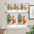 thumbnail image 2 of Christmas Kitchen Curtains and Valances Set, Winter Christmas Tree Squirrel Snowflakes Watercolor Rod Pocket Window Valance Window Curtain Panels for Living Room Bedroom Laundry, 27.5x24in, 3 Pieces, 2 of 7