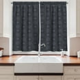 thumbnail image 2 of Ambesonne Moroccan Kitchen Curtains, Geometric Star Royal, 55"x39", Black Cream Blue, 2 of 3