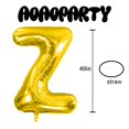 thumbnail image 3 of Globo de letra Z AOAOParty de 102 cm en papel foil dorado, 3 of 6