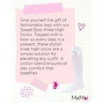 thumbnail image 7 of MeMoi Sweet Bow Cotton Blend Knee High Socks - Girls - Female, 2, White, 7 of 7