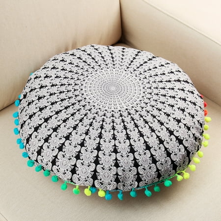 Grtsunsea 17x17inch Large Round Mandala Meditation Floor Pillows