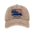 thumbnail image 4 of Unisex 911 Never Forget Hats 9/11 25th Anniversary Baseball Cap We Will Never Forget Hat 9/11 Patriot Day Commemorative Trucker Hat Khaki, 4 of 5