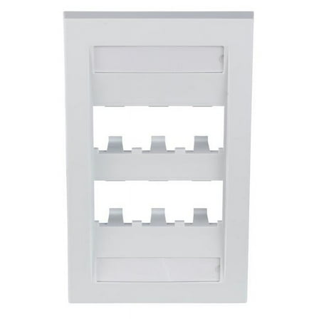 Panduit CFPE6WHY Single Gang V Faceplate 6 Mini-Com Module, White