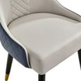 thumbnail image 6 of POVISON Mordern High Back Dining Room Chairs Set of 4, Navy Blue Faux Leather, Metal Legs, Density Sponge, 6 of 10