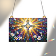 thumbnail image 6 of 89Bloom Cross Stained Glass Hologram Ornament, Stained Glass Suncatcher Ornaments Home Decor, Holographic Ornaments, 6 of 7