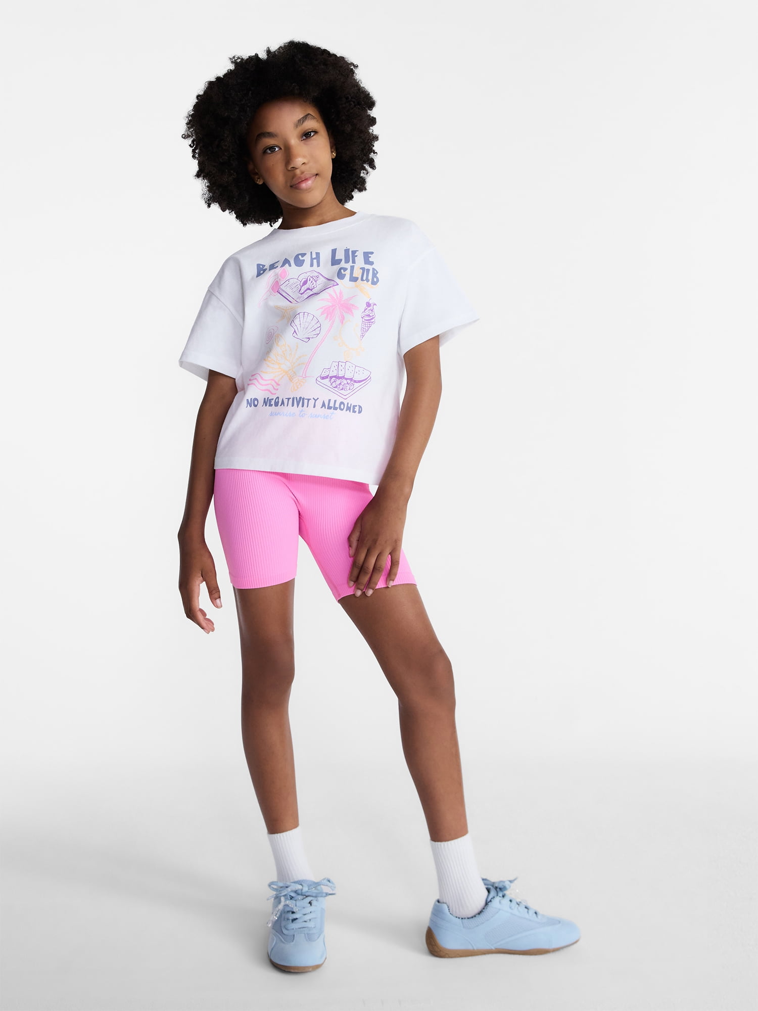 Weekend Academy Girls Seamless Rib Shorts, Sizes 4-18