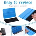thumbnail image 6 of Professional Car Vinyl Wrap Squeegee with Protective Felt Edge Scratch-Free Large Square Window Tinting Tool for Auto Film and Decal Installation Blue, 6 of 7