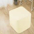 thumbnail image 5 of Stretch Ottoman Cover Furniture Ottoman Foot Rest Cover for Footrest Foot Stool, Light Yellow, 5 of 7