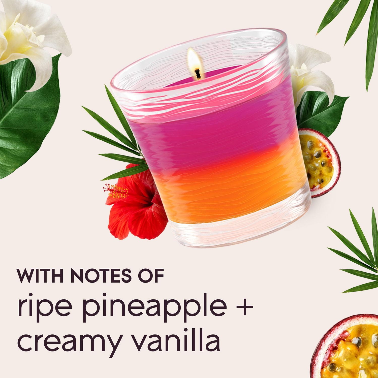 Glade® Scented Candle Air Freshener, Vanilla Passionfruit & Hawaiian Breeze, 1-Wick Candle