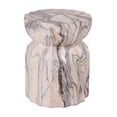 thumbnail image 3 of Christopher Knight Home 18.9" Lightweight Concrete Fluted Hourglass Accent Side Table, Natural Ink Marble, 3 of 10