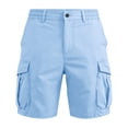 thumbnail image 5 of Cargo Shorts for Men Summer Workout Hiking Shorts Elastic Baggy Golf Fishing Casual Outdoor Work Short Light Blue 2XL, 5 of 6