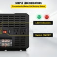 thumbnail image 4 of VEVOR Power Inverter 5000W Modified Sine Wave Inverter DC24V to AC120V Car Converter with USB Port LCD Display Remote Controller LED Indicator AC Outlets Inverter for Car RV Truck Boat Travel Camping, 4 of 9